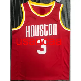 Вся вышивка 3# Paul 18 Season Retro Red Basketball Jersey Настройка мужской женской молодежи Добавить любое число название XS-5XL 6xl Vest