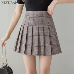 تنانير النساء كاواي كوزبلاي تنورة harajuku plaid preppy مطوية لوليتا لطيف اليابان طلاب مدرسة المدارس فالداس السيدات jupe