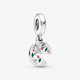 100% 925 Sterling Silver Pizza Love Dangle Charm Fit Original European Charms Bracelet Fashion Wedding Jewelry Accessories