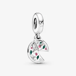 100% 925 Sterling Silver Pizza Kärlek Dangle Charm Fit Original European Charms Armband Mode Bröllop Smycken Tillbehör