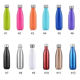 17-Unzen-Sportwasserflasche in Cola-Form, vakuumisolierte Reisebecher, doppelwandiger Edelstahlbecher