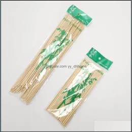 Tooticks Table Decoration Aessories Kitchen ، Bar Bar Home Garden Factory Santi 100pcs/Pack 8 "Natural Bamboo Skewers Wood Bicks for BBQ