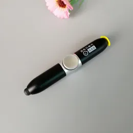 Factory sales school students gift flashing creative toys turn led lamp decompression ballpoint pen rotary flashlight pen