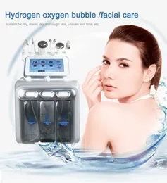 6 In1 Água Oxigênio Hydro Diamante DermaaBrasion Jet RF Ance Pene Cleaner Bio-Lifting Facial Microdermoabrasão Máquina de cuidados com a pele Ferramentas