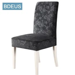 BDEUS Crystal Velvet Chair Cover High-end Fabric el Living Room Wedding Banquet Cushion Universal Size Elastic 220302