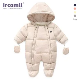 Ircomll Urodzony Baby Boy Girl Winter Pajacyki Toddler Niemowlę Z Długim Rękawem Kombinezon Bawełniany Kostium Czołganie Dzieci Odzież Koszt 220211