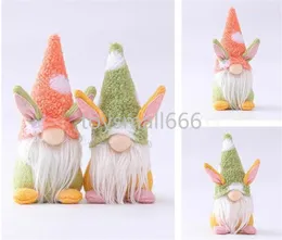 Cute Rabbit Plush Toys For Easter Handmae Gnome Bunny Rabbit Doll Ornaments Holiday Home Party Decoration