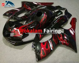 Road Bike Feeterias Peças para Yamaha YZF-600R YZF600R 1997 1998 1998 2000 2001 97-07 Body Kit YZF 600R Thundercat 1997-2007 Vermelho Flame BodyWorks Set