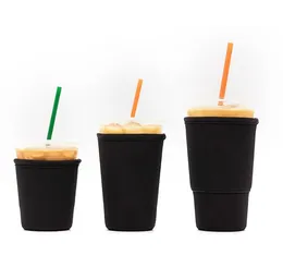 Outros Drinkware 5 Cores Reusável Gelado De Manga De Café Isolador Copos de Manga 30oz 20oz 16oz para bebidas Fios Bebidas Neoprene Copo Suporte Capa Capa SN4014