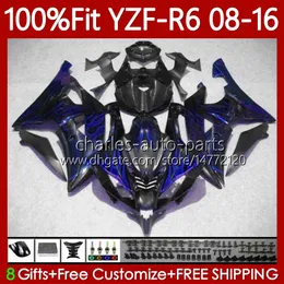 Yamaha 바디 YZF R 6 YZF R6 600 YZF-R6 YZF600 블루 Flames 08-16 99NO.98 600CC YZFR6 08 09 10 11 12 YZF-600 2008 2013 2014 2015 2016 OEM Bodywork