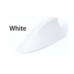 Universal Car Roof White Shark Fin Antenna Cover AM FM Radio Signal Aerial Adhesive Tape Base Fits Most Auto Cars SUV Truck