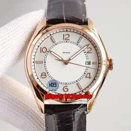 4 estilos Relógios de alta qualidade ZF 4600E / 000R-B441 Fiftysix 40mm Rose Gold Cal.1326 Mens Automático Assista Silver Dial Couro Strap Gents Sports WristWatches