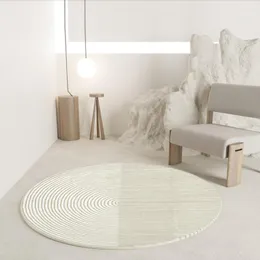 Mattor Nordic Modern Lamb Cashmere Geometric Carpet Home Round Rug For Living Room Soffa Non-Slip Computer Chair Mat