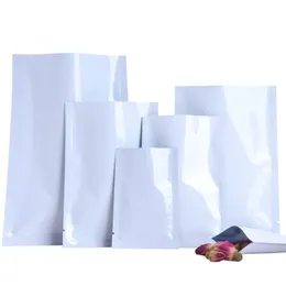 White Aluminum Foil Open Top Food Grade Packing Bags Power and Liquid Classified Packaging Bag 100pcs/lot Three Sides Sealing