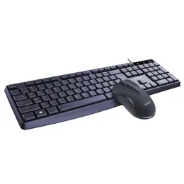 KM-520 104 Keys Universal Non-slip USB Wired Gaming Keyboard Mouse Kit for Home Game Office