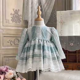 Baby Girl Turkish Hiszpański Dress Dzieci Lolita Princess Suknia Balowa Rocznika Urodziny Dresses Infant Boutique Ubrania 210615