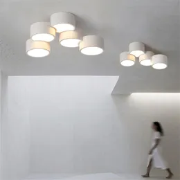 Ceiling Lights Art Circular Honeycomb Modern Geometric Design Living Room Lamp Creative Bedroom Study Black White Lamps