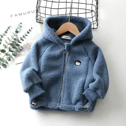 Vårens höst barn barn hoodies tröja baby flickor jackor söta flickor polära fleece hoodies mjuk varm tröja