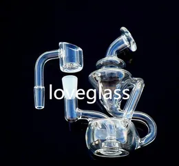 5.1 인치 물 담뱃대 klein Recycler Dab Rigs 오일 비커베이스 봉 흡연 물 파이프 안경 그릇