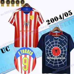 UC Thai 2004 2005 uzakta deli ev gömlek retro futbol formaları f.torres Torres Gronkjaer Sergi Luccin Ibagaza 04 05 Klasik Futbol Gömlek