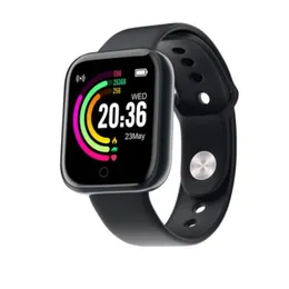 Y68 Smart Watch Män Kvinnor Fitness Tracker Blodtryck SmartWatches Hjärtfrekvens Monitor Bluetooth-kompatibel digital armbandsur