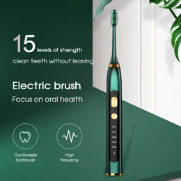 Irritadores orais Caixa de viagem Sonic Charger sem fio Base 10 Escovas Cabeças Substituição com Timer Smart para Adult Electric Toothbrush 5 modos