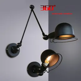 Wall Lamps Mechanical Arm Lights American Retro Rocker Folding Lamp Creative Personality Restaurant Wind Industrial