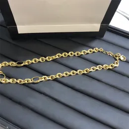 Carta dourada Punk Chains Colares Com Caixa Hip Hop Simples Jóias Unisex Moda Requintada Colar Elegante