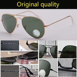 Óculos clássico piloto clássico lentes de vidro polarizado óculos de sol das mulheres dos homens armação de metal qualidade masculino óculos de sol condução gafas oculos