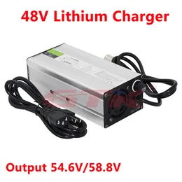 GTK 48V 5A LIFEPO4 16S 58.4V BIKE Batteriladdare 54.6V 13S Li ion Smart Rapid Charger för elfordon