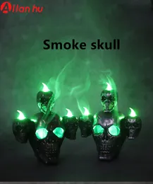 Halloween new product smoke horror skull head lamp pumpkin lamp LED electronic candle light haunted house decoration prop sg6