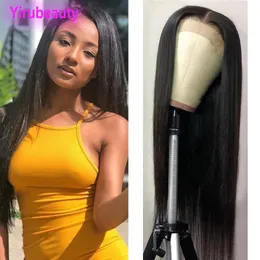 T-shaped Wigs 13X1 Lace Wig Striaght Body Wave Indian Human Hair Average Size Natural Color