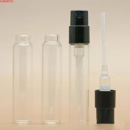 Vendita calda 2000pcs / lot 2ml Piccola bottiglia di spruzzo di profumo di vetro piccolo bottiglia vuota Contenitori cosmetici mini per viaggiatore
