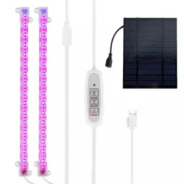 48LED / 96LED Energia a energia solar Tiras de luz Full Timer Barras para plantas com adaptador de energia - 48 LED