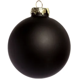 Promotion - 5PCS/PAK, Home Event Party Christmas Xmas Decoration Ornament 80mm Painted Black Glass Bauble Ball Matte 211019