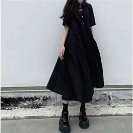 Street Japanese Lolita Dress Es Spring Autumn Women Long Midi Kawaii Vintage Black Chic XXL 210623