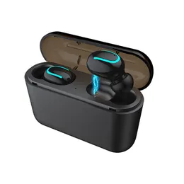 HBQ Q32 BT Double Earphones Twins Earpieces Stereo Musik Headset Buller Avbryta TWS Bluetooth Trådlös hörlurar med MIC