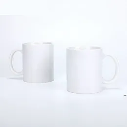 11oz 15oz sublimação em branco caneca cerâmica branca com alça redonda revestida superfície lustrosa copo de superfície colorido parede térmica seaway rrd13544