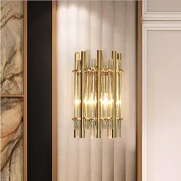 Wall Lamps High Quality Living Decoration Glass Lights Modern Bedroom Sconce AC110V 220V Gold Stairway