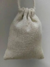 SPECIAL 20/lot 12*15cm overlocked Cotton Linen small drawstring bag Gift Pouch Easter Christmas Wedding necklace jewelry