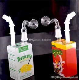 Hitman Glass Water Tubs Box Liquid Box Recycler Bonge Bongo Bongo de Rinco de Vidro de 14 mm Bongo com Piú The Burner de óleo de vidro DHL Free