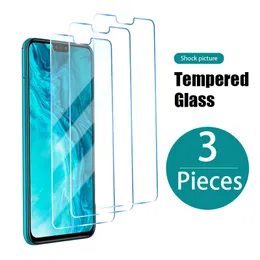 Protetores de tela de telefone celular 3pcs vidro temperado para honra 8x 9x 7x 6x 9c 8c 6c 7a vidro de tela para honra 8a 9a