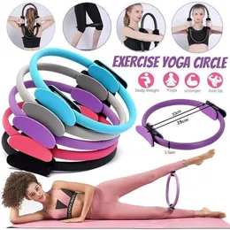 Acessórios 39cm Yoga Fitness Pilates Anel Mulheres Meninas Círculo Magia Dupla Exercício Home Gym Workout Esportes Perder Peso Body Resistance