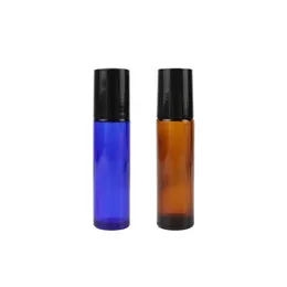 6Pack 10 ml Glass Roll-on Bottles Blue with Stainless Steel Roller Balls for Essential Oils Colognes Perfumes