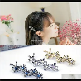 Frauen Mode Clips Blumenform Strass Haarnadel Styling Zubehör 2F2OU PINS NLGEO