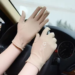 Five Fingers Gloves Fashion Summer Drive Women Sun UV Protection Wrist & Mittens Flower Dot Pattern Elastic Lady Girl Jewelry
