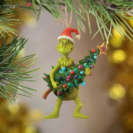 Fimaodz julgransdekorationer kreativa tecknade figurer docka ornament hängsmycke fest presentillbehör g1019