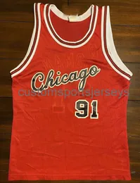 Mens Women Youth Rare Champion 50th Anniversary Dennis Rodman Basketball Jersey Embroidery add any name number
