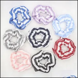 Elastici Gioielli Moda Piccola striscia fresca Donne Scrunchies Ragazze Fasce per capelli Porta coda di cavallo Capelli Aessories Drop Delivery 2021 Hke5S