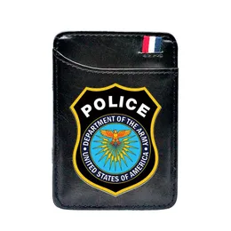 Carteiras de alta qualidade Os Estados Unidos Badge Pu Leather Mini Small Purse Magic Pouch Credit Credit Bank Card Case Holderwalletswallets